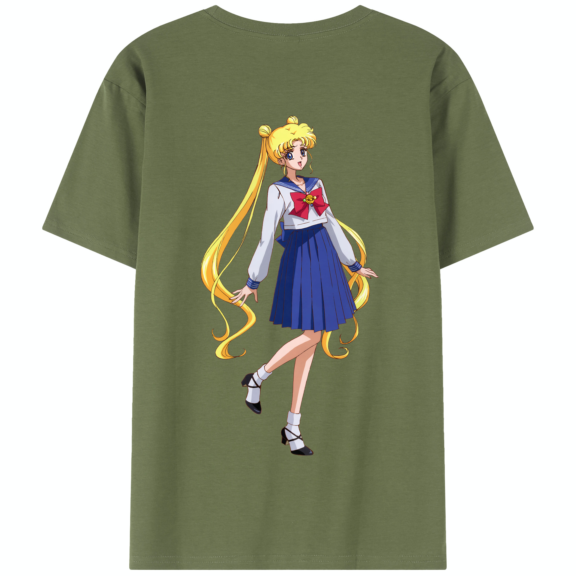 （画像用） 美少女戦士セーラームーン 愛野 美奈子 あいの みなこ Sailor Moon Aino Minako 綿100％半袖Tシャツ（背面プリント）